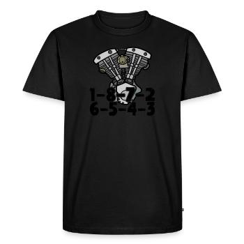 Moteur V8 1-8-7-2-6-5-4-3 Ordre de tir - T-shirt Premium bio Homme - noir - Devant - Nico (187cm)