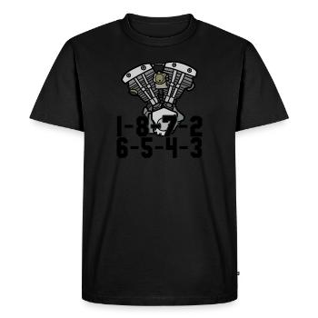 Moteur V8 1-8-7-2-6-5-4-3 Ordre de tir - T-shirt Premium bio Homme - noir - Devant - Nico (187cm)
