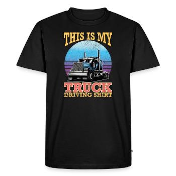Camionneur Diesel Big Rig Semi-Remorque Camion Chauffeur - T-shirt Premium bio Homme - noir - Devant - Nico (187cm)