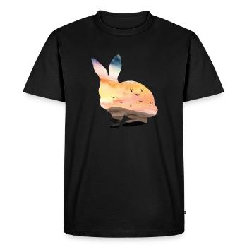 Lapin - T-shirt Premium bio Homme - noir - Devant - Nico (187cm)