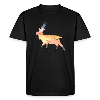 Deer - Men's Premium Organic T-Shirt - black - Front - Nico (187cm)