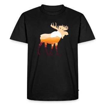 Moose - Men's Premium Organic T-Shirt - black - Front - Nico (187cm)
