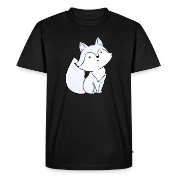 Arctic fox - Men's Premium Organic T-Shirt - black - Front - Nico (187cm)