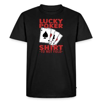Poker chanceux - T-shirt Premium bio Homme - noir - Devant - Nico (187cm)