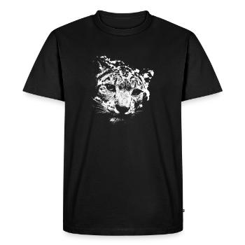 Snow leopard - Men's Premium Organic T-Shirt - black - Front - Nico (187cm)