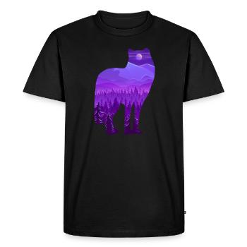 Loup - T-shirt Premium bio Homme - noir - Devant - Nico (187cm)
