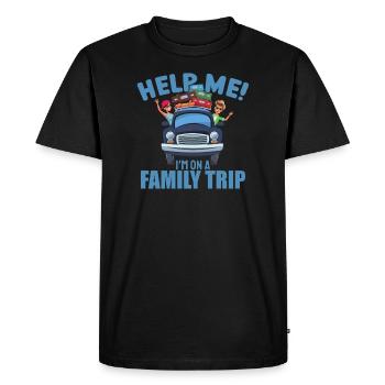 Help Me I'm On A Family Vacation - Men's Premium Organic T-Shirt - black - Front - Nico (187cm)