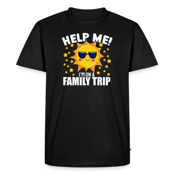 Help Me I'm On A Family Vacation - Men's Premium Organic T-Shirt - black - Front - Nico (187cm)