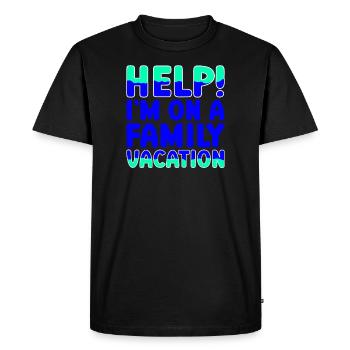 Help Me I'm On A Family Vacation - Men's Premium Organic T-Shirt - black - Front - Nico (187cm)