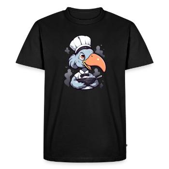 Shoebill cook - Men's Premium Organic T-Shirt - black - Front - Nico (187cm)