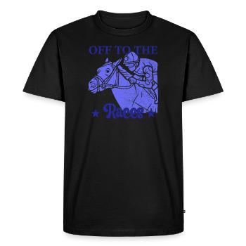 Derby Day Off The Races Horse Racing - Men's Premium Organic T-Shirt - black - Front - Nico (187cm)