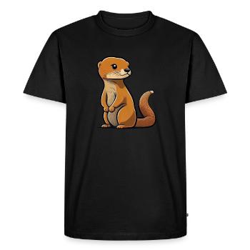 Cute Mongoose - Men's Premium Organic T-Shirt - black - Front - Nico (187cm)