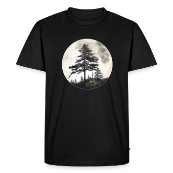 Pine tree - Men's Premium Organic T-Shirt - black - Front - Nico (187cm)