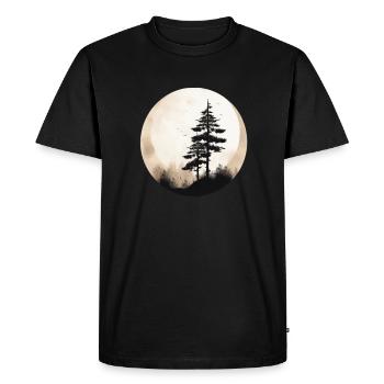 Pine tree - Men's Premium Organic T-Shirt - black - Front - Nico (187cm)