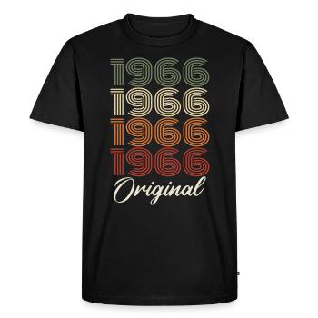1966 Original Vintage Birthday Gift 1966 - Men's Premium Organic T-Shirt - black - Front - Nico (187cm)