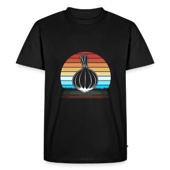 Onion - Men's Premium Organic T-Shirt - black - Front - Nico (187cm)