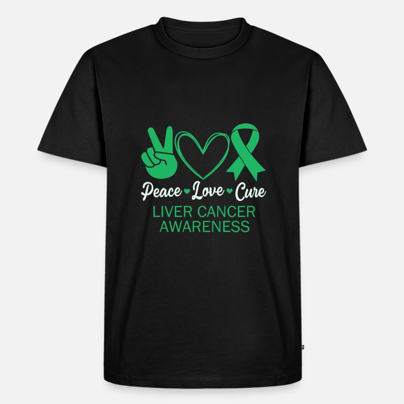 Lebererkrankung - Männer Premium Bio T-Shirt - Schwarz