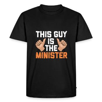 Pastor - Men's Premium Organic T-Shirt - black - Front - Nico (187cm)