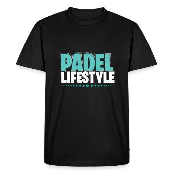 Padel Tennis Paddle Padel Ball Paddling Padel Tennis - Men's Premium Organic T-Shirt - black - Front - Nico (187cm)