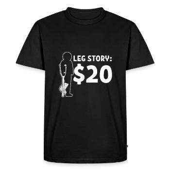 Jambe cassée - T-shirt Premium bio Homme - noir - Devant - Nico (187cm)