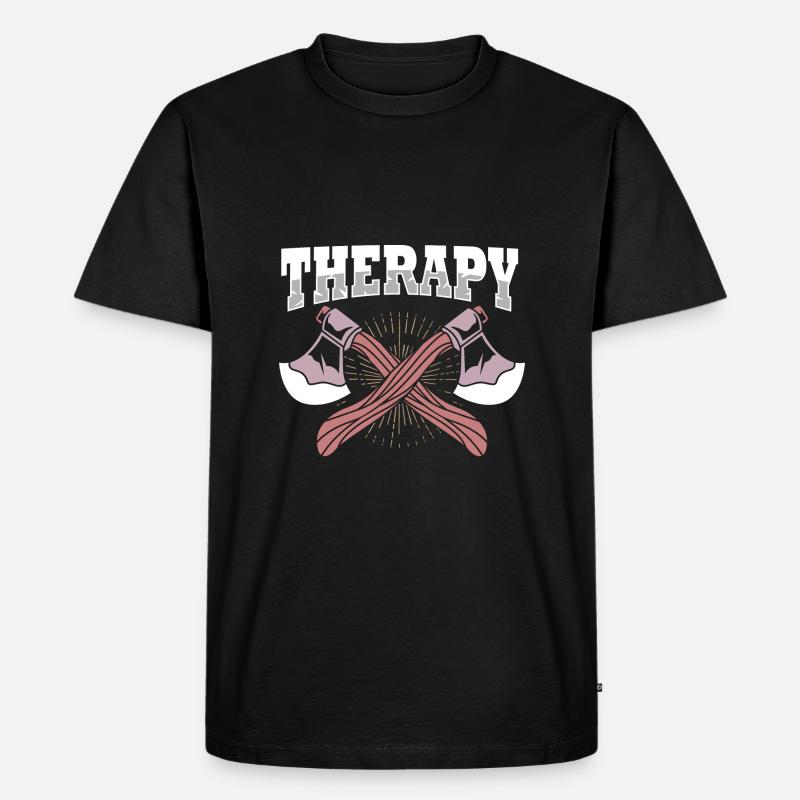 Axt - Männer Premium Bio T-Shirt - Schwarz