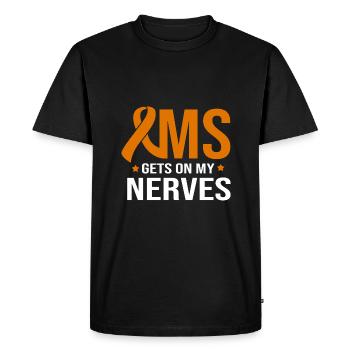 Sclérose en plaques SEP - T-shirt Premium bio Homme - noir - Devant - Nico (187cm)