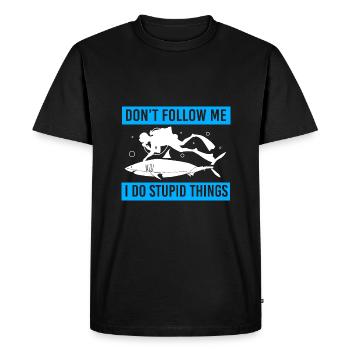 Dive - Men's Premium Organic T-Shirt - black - Front - Nico (187cm)
