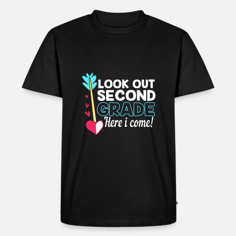 2. Klasse - Männer Premium Bio T-Shirt - Schwarz