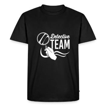 Détective - T-shirt Premium bio Homme - noir - Devant - Nico (187cm)