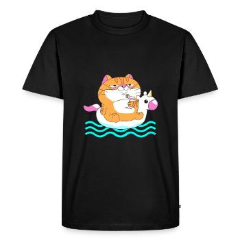 Pool Party - Men's Premium Organic T-Shirt - black - Front - Nico (187cm)