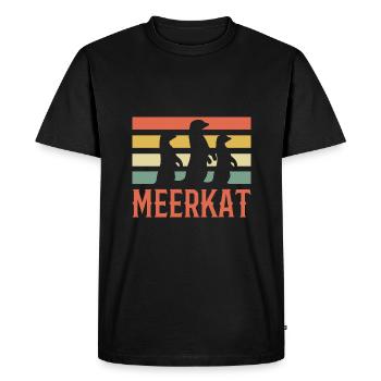 Meerkat - Men's Premium Organic T-Shirt - black - Front - Nico (187cm)