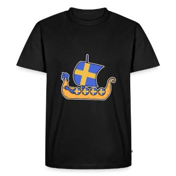Suède Suédois Viking Viking - T-shirt Premium bio Homme - noir - Devant - Nico (187cm)
