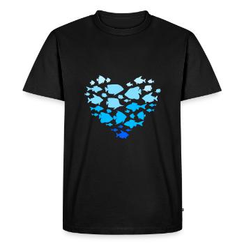 Aquariophile d’aquarium - T-shirt Premium bio Homme - noir - Devant - Nico (187cm)