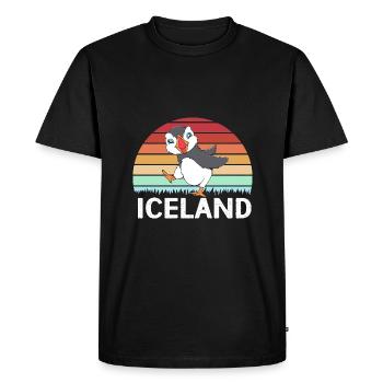 Macareux Papageientaucher - T-shirt Premium bio Homme - noir - Devant - Nico (187cm)