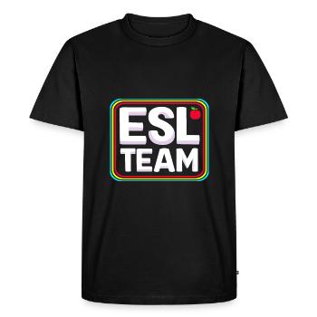 Professeur d’anglais Professeur d’anglais - T-shirt Premium bio Homme - noir - Devant - Nico (187cm)