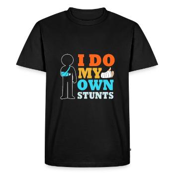 Broken Arm Bone Fracture - Men's Premium Organic T-Shirt - black - Front - Nico (187cm)