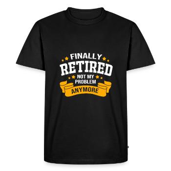 Retraité Retraité Retraité - T-shirt Premium bio Homme - noir - Devant - Nico (187cm)