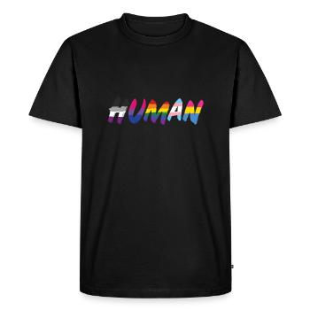 Humain - T-shirt Premium bio Homme - noir - Devant - Nico (187cm)