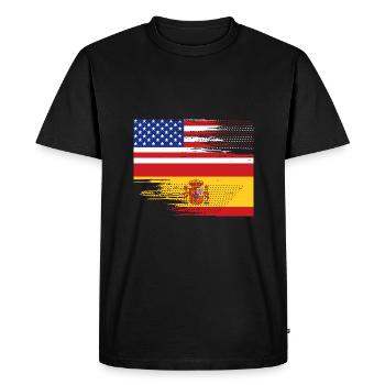 Espagnol - T-shirt Premium bio Homme - noir - Devant - Nico (187cm)