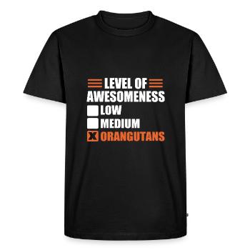 Orang-outan - T-shirt Premium bio Homme - noir - Devant - Nico (187cm)
