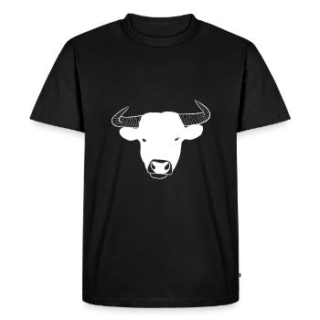 Taurus Zodiac Sign Cow - Men's Premium Organic T-Shirt - black - Front - Nico (187cm)