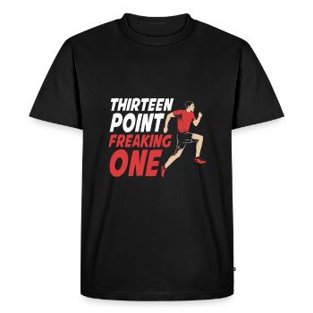 Marathon Marathon Runner - Men's Premium Organic T-Shirt - black - Front - Nico (187cm)