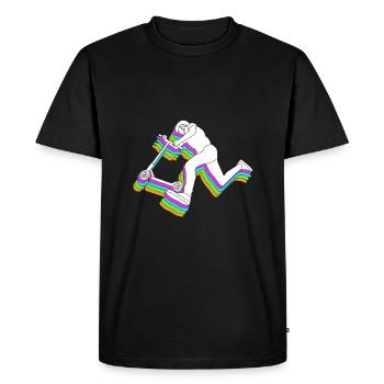 Scooter Roller - Men's Premium Organic T-Shirt - black - Front - Nico (187cm)
