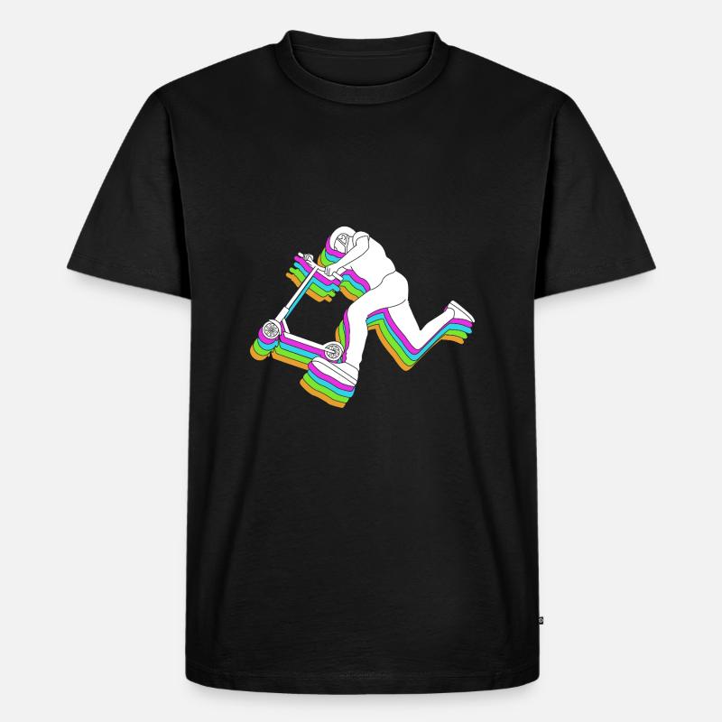 Scooter Roller - Männer Premium Bio T-Shirt - Schwarz