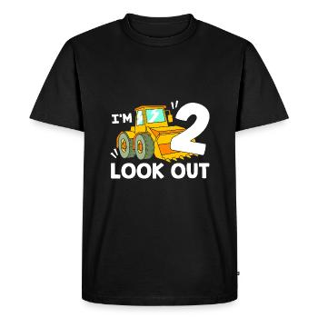 Chantier de la fête d’anniversaire des enfants - T-shirt Premium bio Homme - noir - Devant - Nico (187cm)