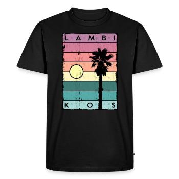 Lambi Horizon et Palme Kos - T-shirt Premium bio Homme - noir - Devant - Nico (187cm)