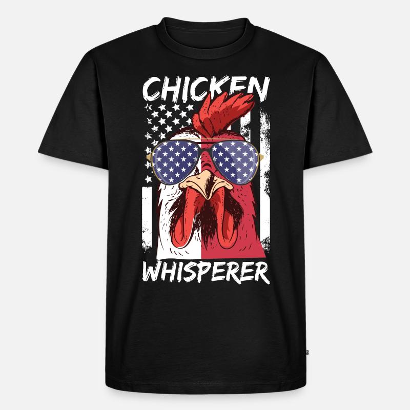 Hühnerflüsterer Chicken Whisperer - Männer Premium Bio T-Shirt - Schwarz