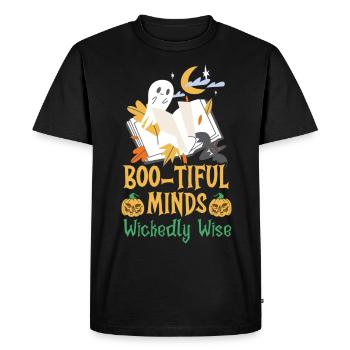 Boo-tiful Minds Wickedly Wise Teacher Halloween - T-shirt Premium bio Homme - noir - Devant - Nico (187cm)