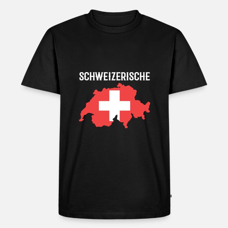 Schweiz - Männer Premium Bio T-Shirt - Schwarz