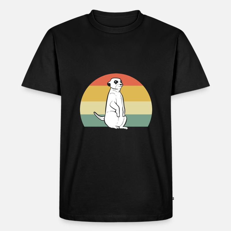 Erdmännchen - Männer Premium Bio T-Shirt - Schwarz